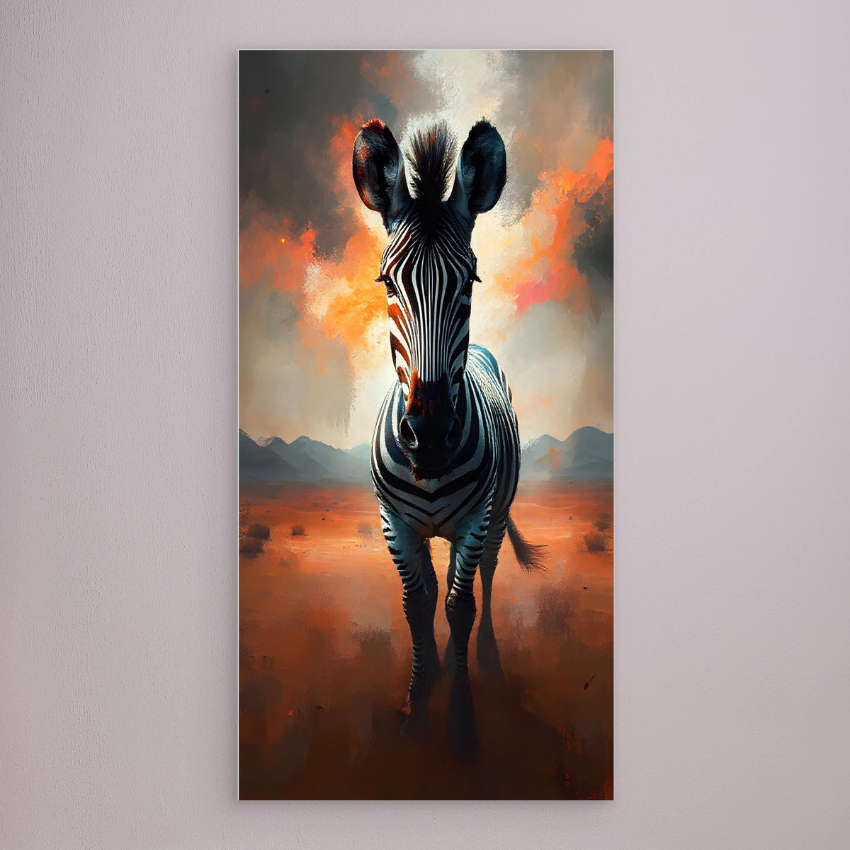 Abstract Digital Zebra In Desert 