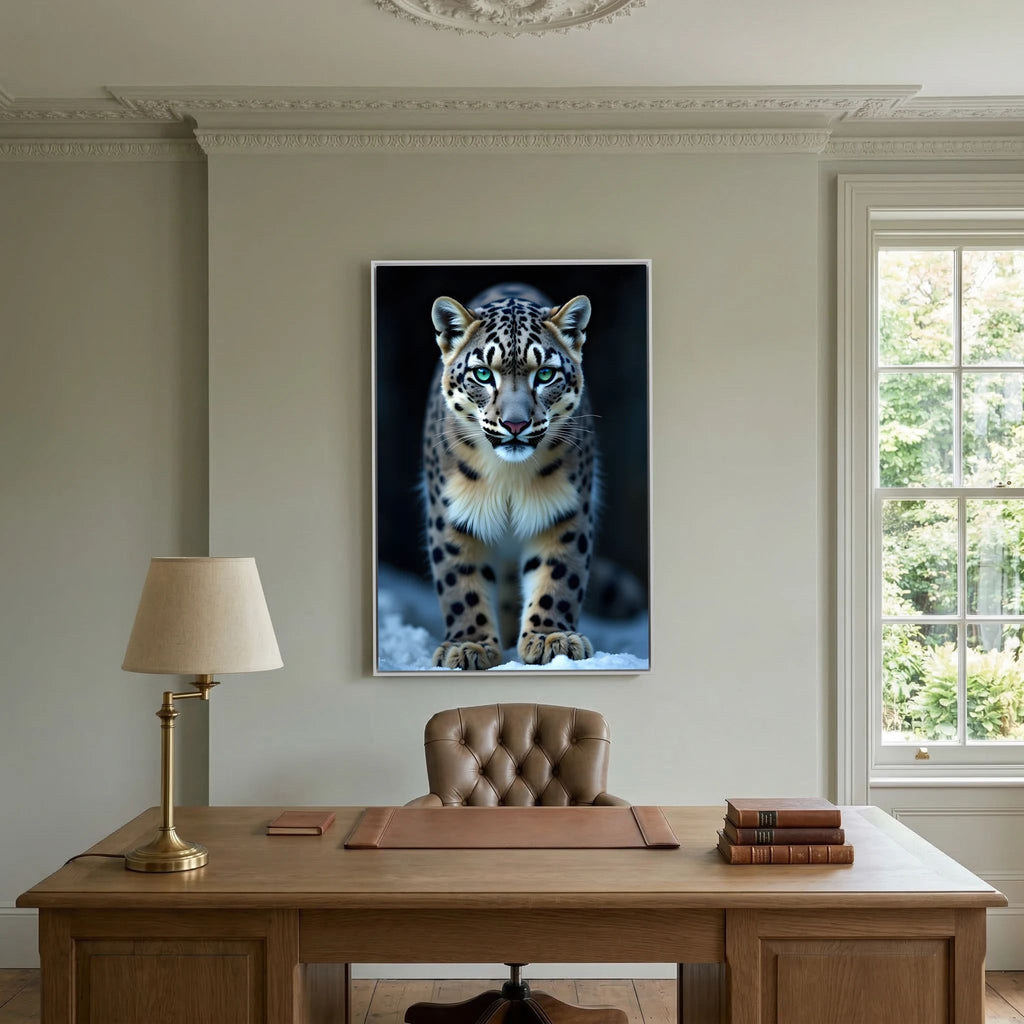 Snow Leopard Wall Canvas Minimalist Wall Decor