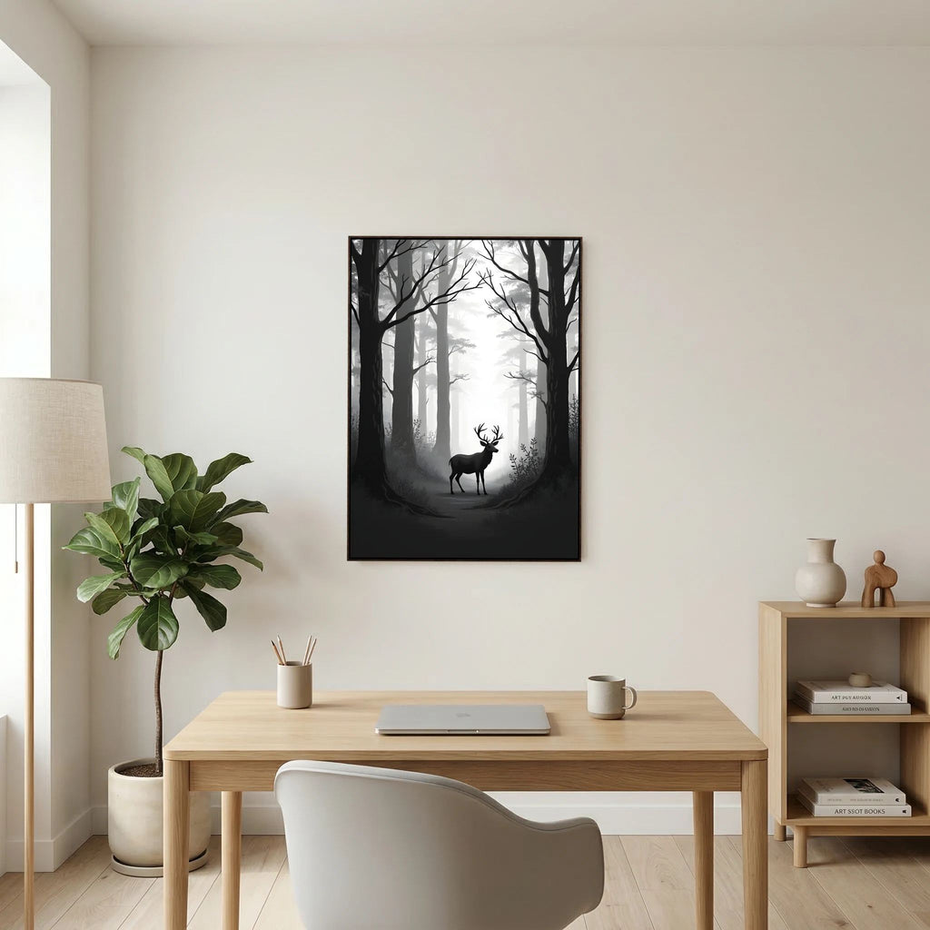 Black & White Lone Stage Canvas Print