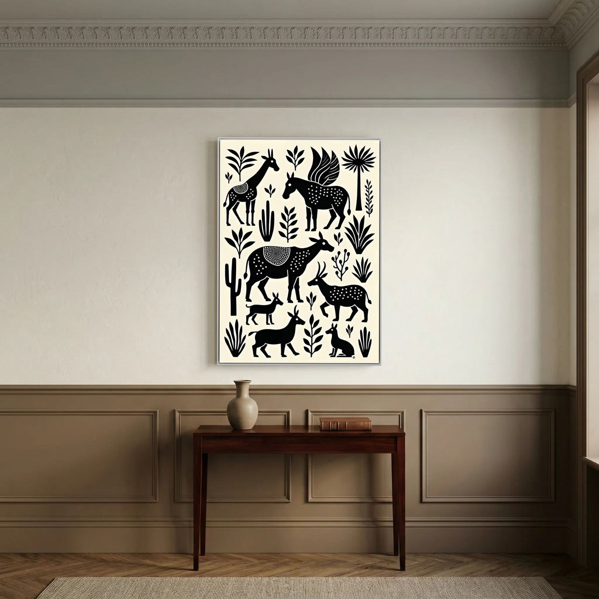 Mystical Planes Animals Canvas Wall art