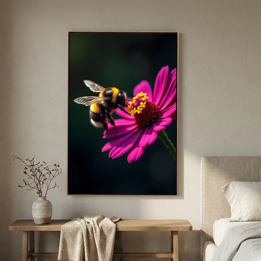 Bumble Bee Minimalist Wall Decor Bee Wall Canvas
