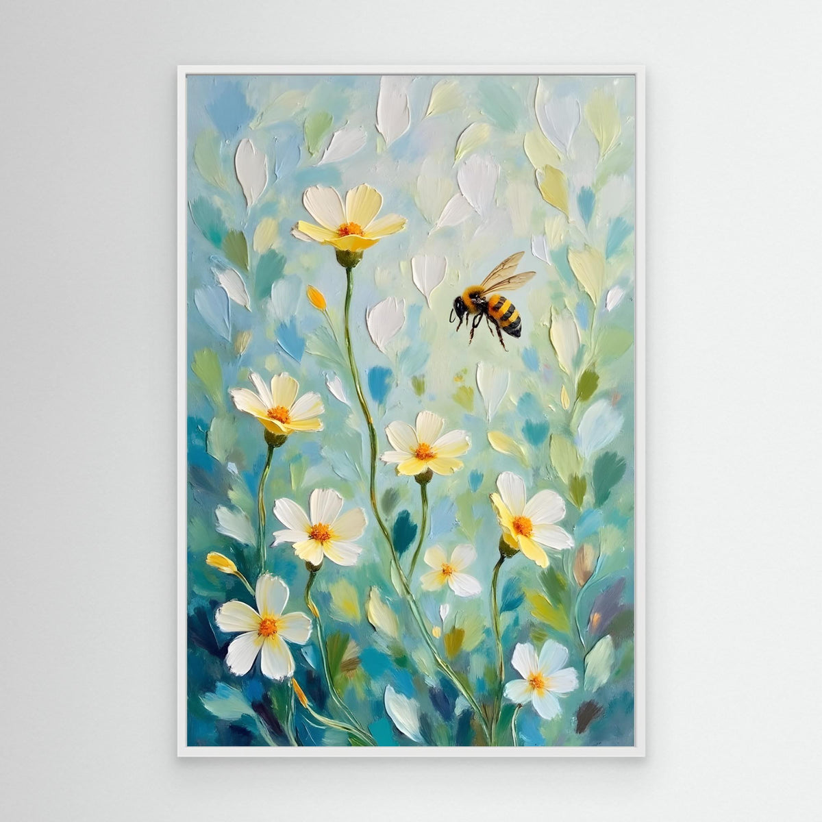 Abstract Bee Art Minimalist Oil Style