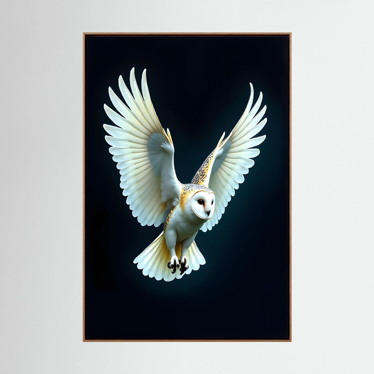 Exquisite  Barn Owl In Flight Print Minimalist Wall Canvas