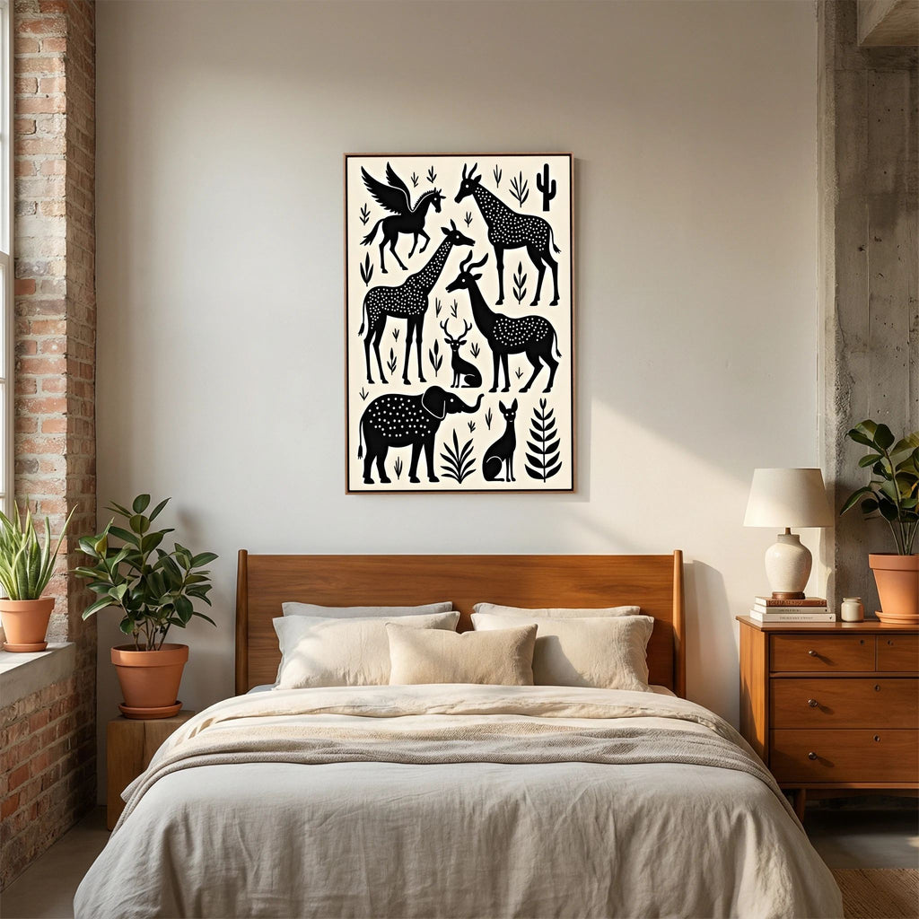 African Mystic On The Planes Wall Canvas