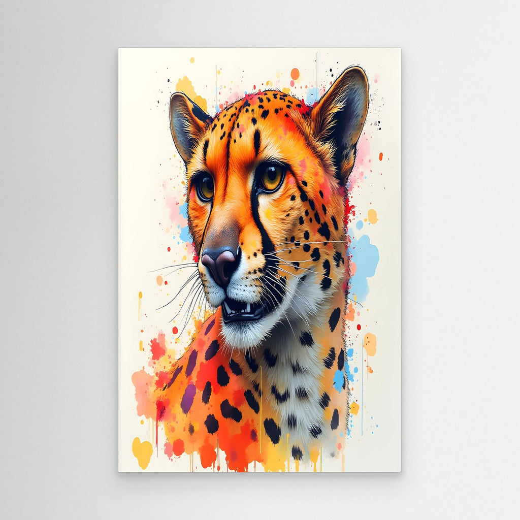 Abstract Cheetah Minimalist Ink Style
