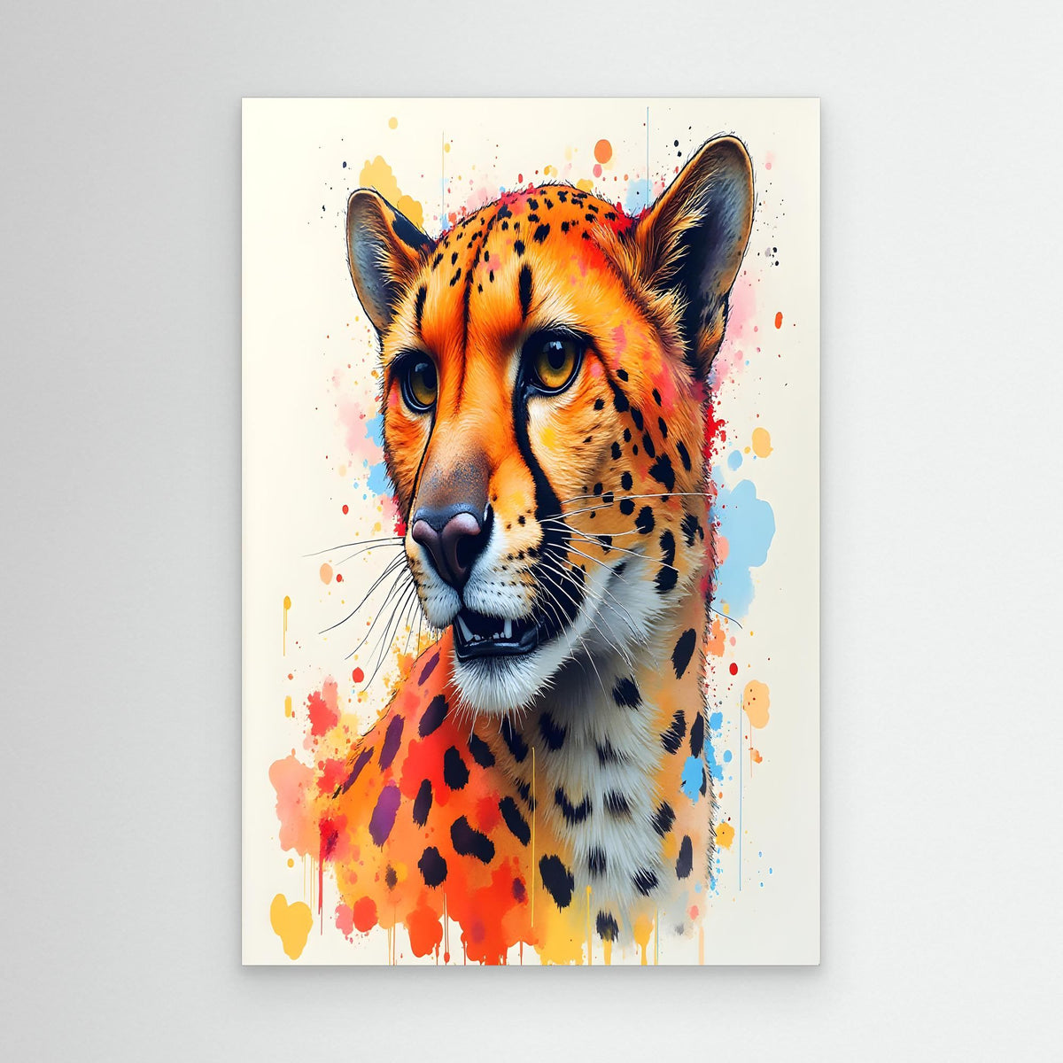 Abstract Cheetah Minimalist Ink Style