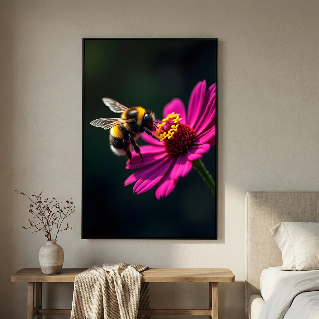 Bumble Bee Minimalist Wall Decor Bee Wall Canvas
