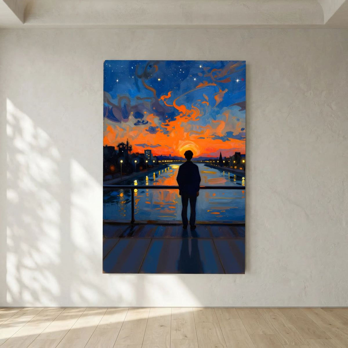 City Lights Canvas Wall Art Minimalist Wall Print