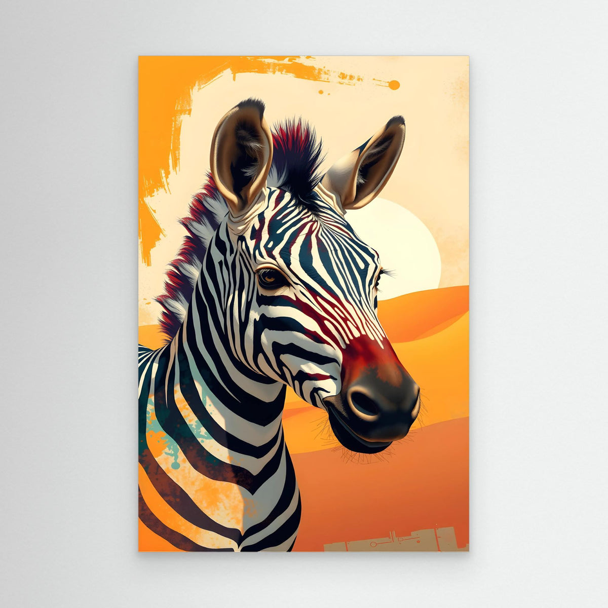 Digital Art Zebra in Desert