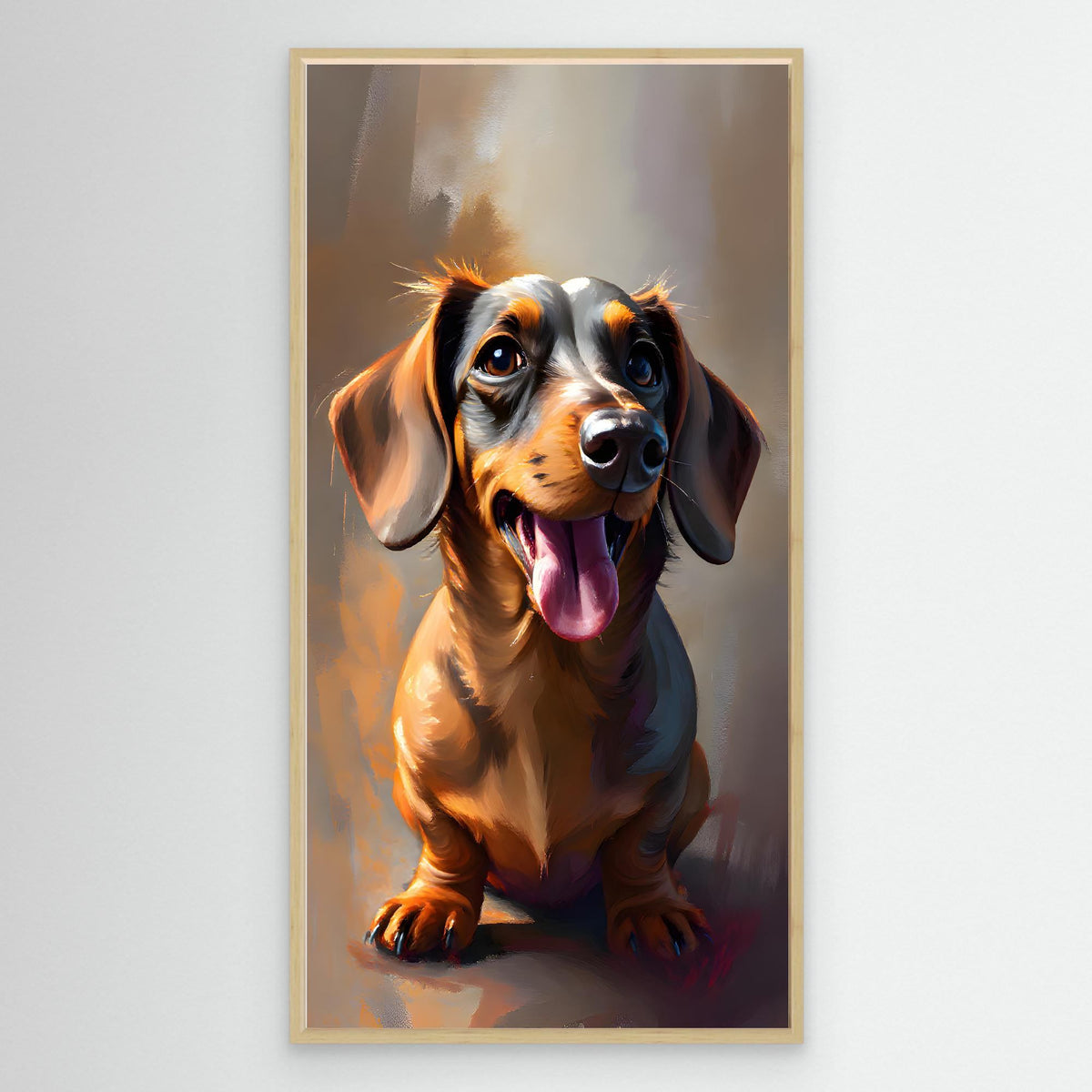 Abstract Happy Dachshund 