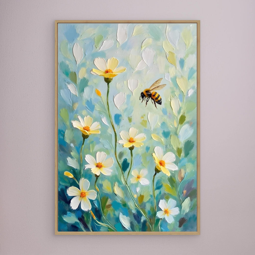 Abstract Bee Art Minimalist Oil Style