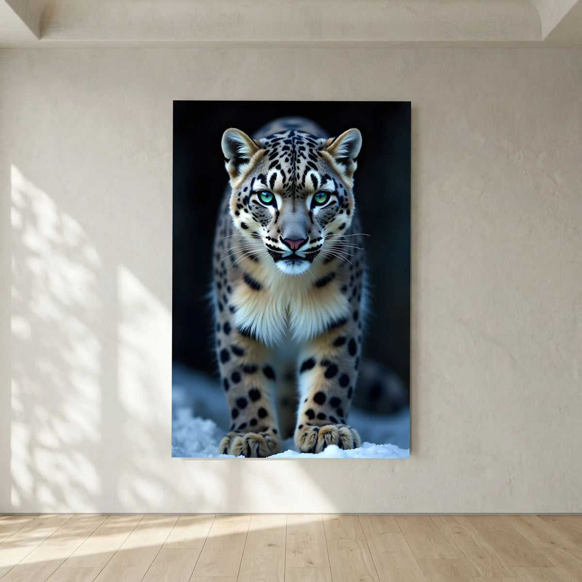 Snow Leopard Wall Canvas Minimalist Wall Decor