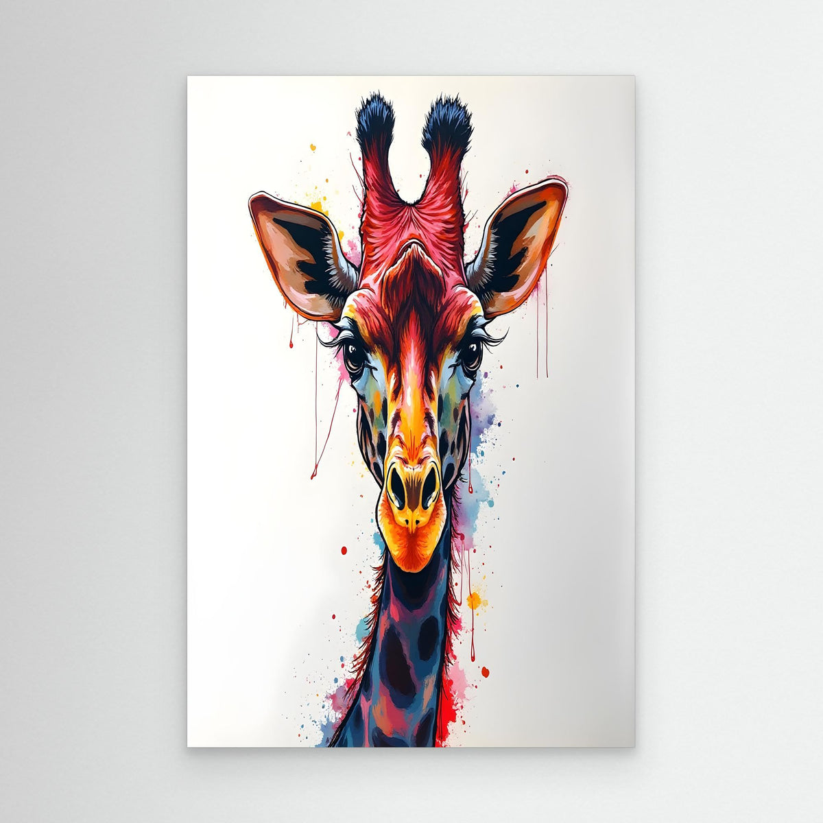 Giraffe Wall Art Minimalist Ink Style