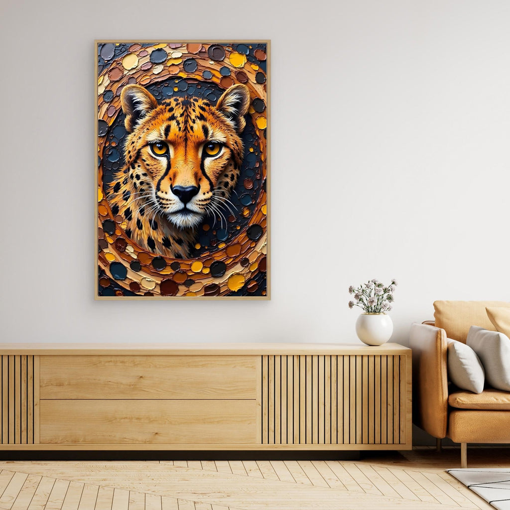 Majestic Cheetah Oil Style Canvas Minimalist Wall Decor