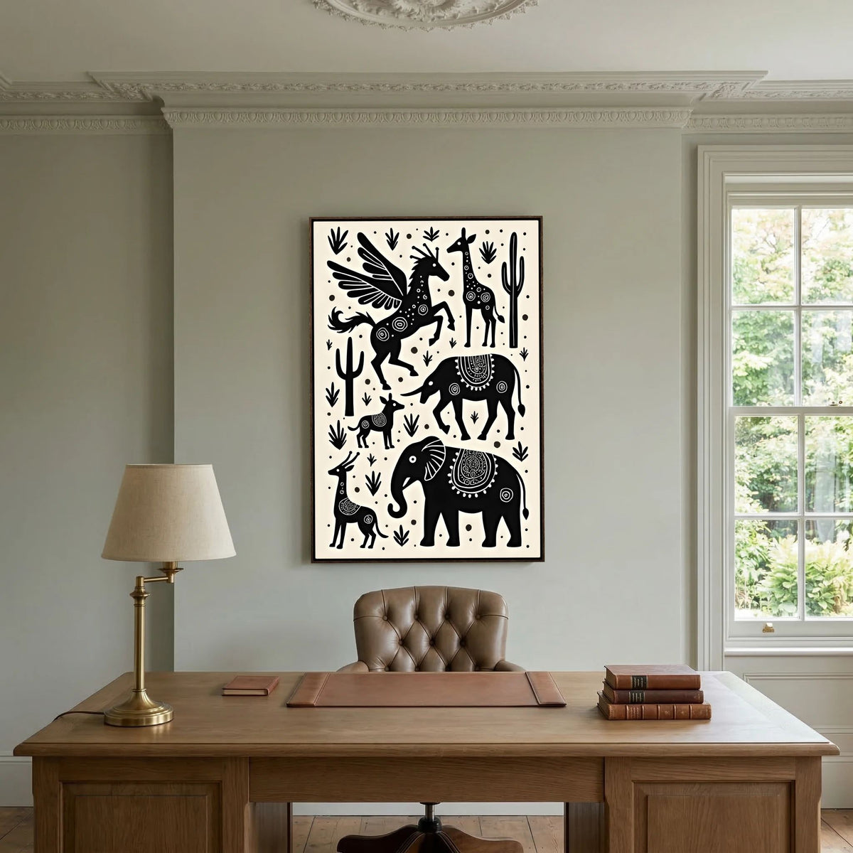 Mystical African Animal Canvas Wall Art
