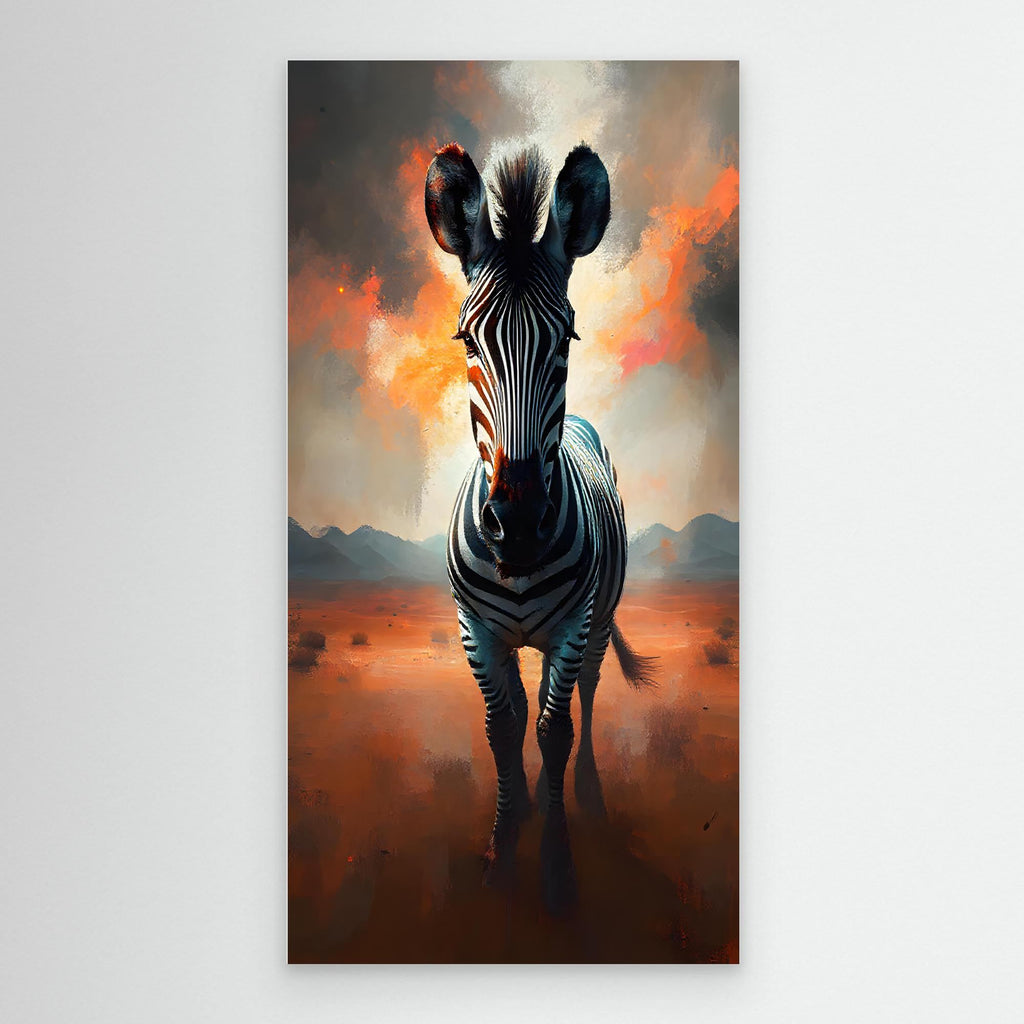 Abstract Digital Zebra In Desert 