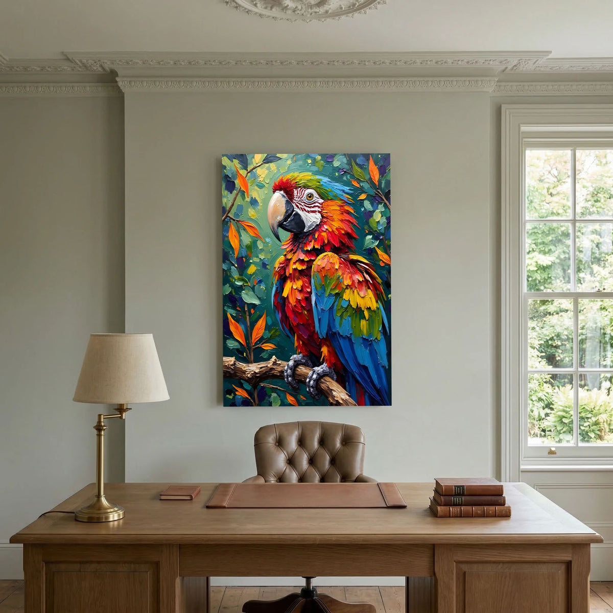 A Vibrant Macaw Stand Out In Any Room Minimalist Wall Canvas