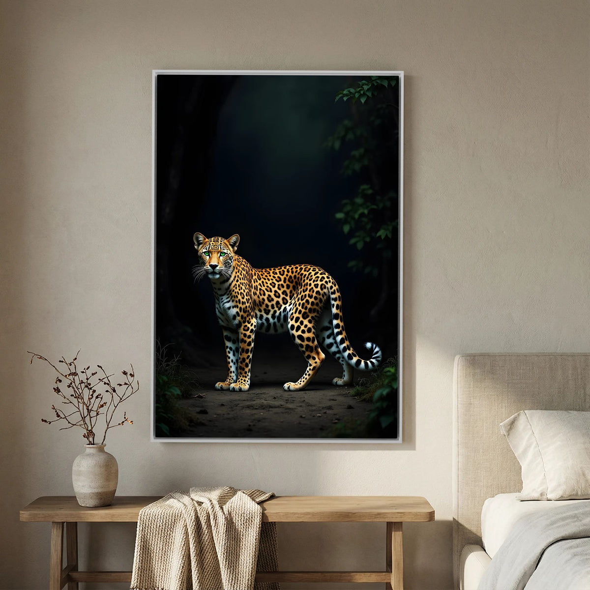 Leopard Canvas Wall Art Minimalist Wall Decor 