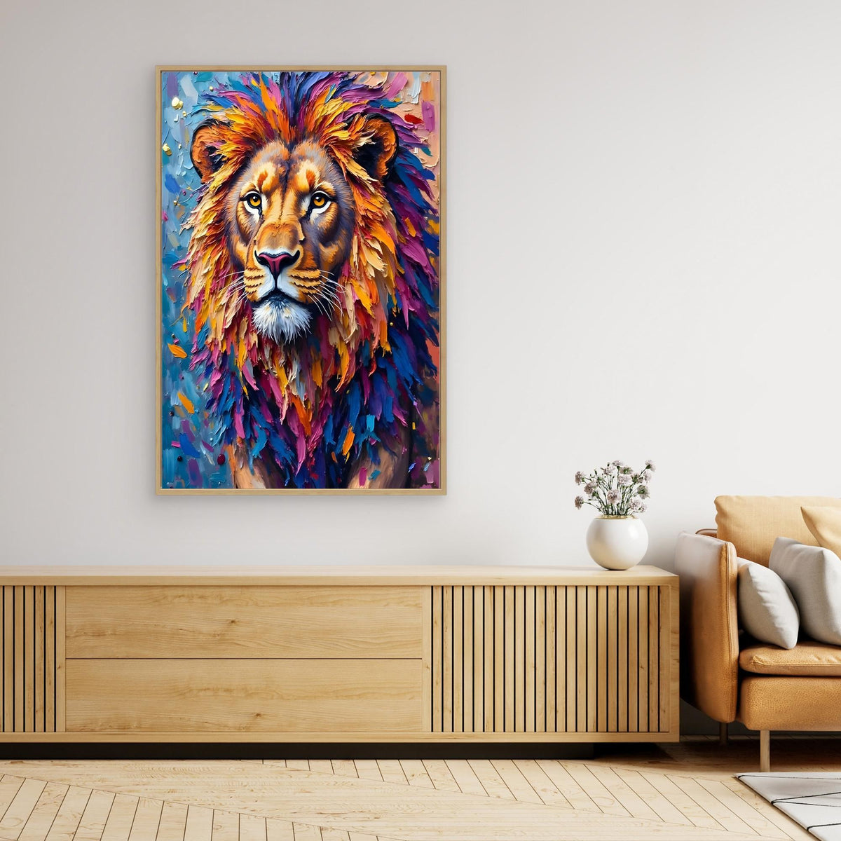 Lions Stare Oil Style