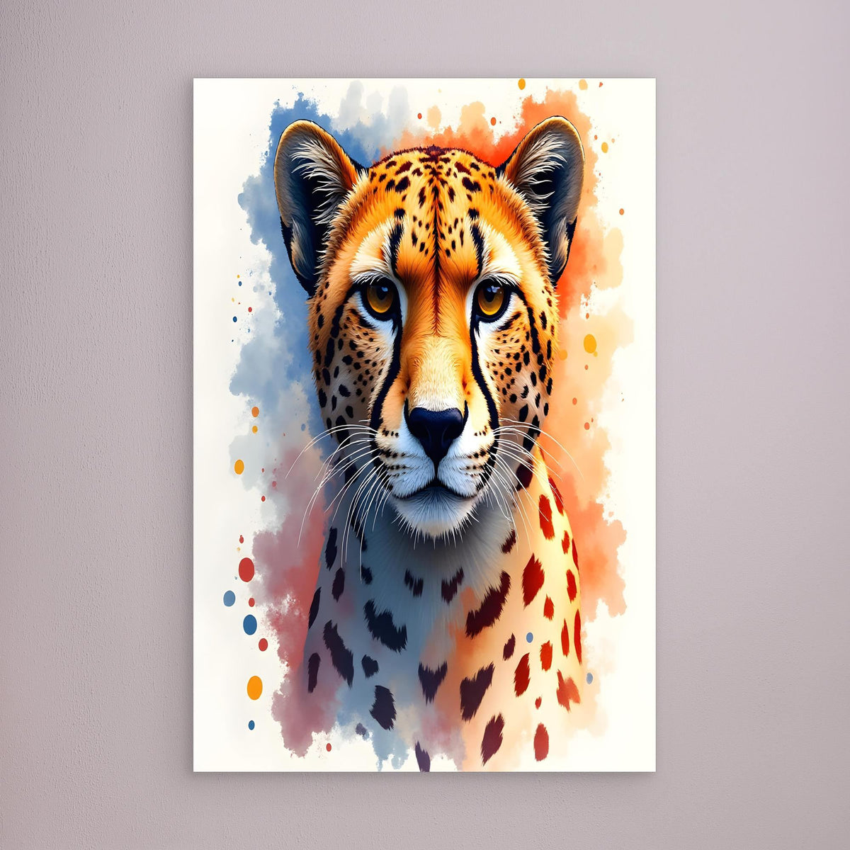 Abstract Cheetah Minimalist Ink Style 