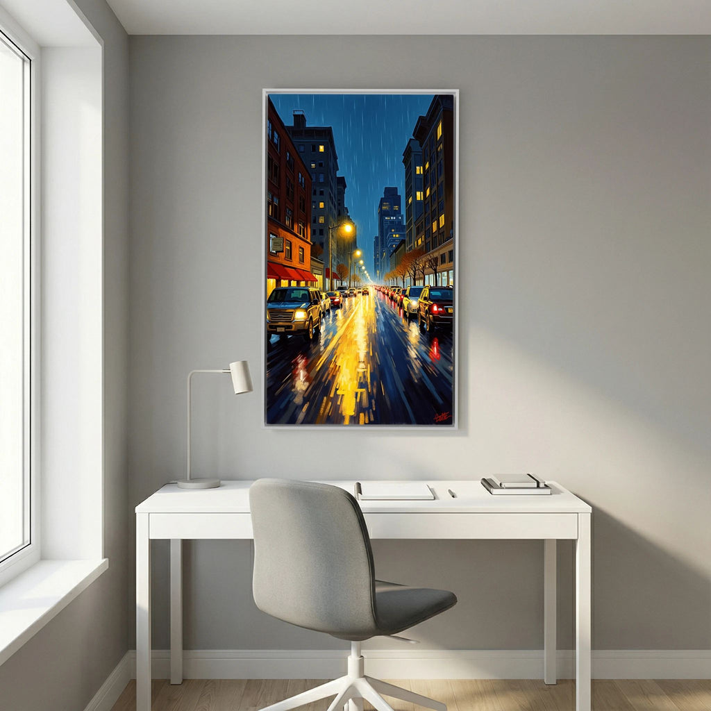 Brooklyn By Night Canvas Wall Art