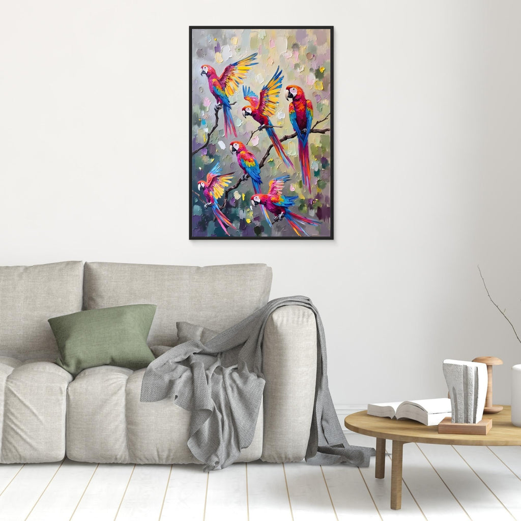 Macaw Abstract Oil Style Canvas Great Gift Idea 