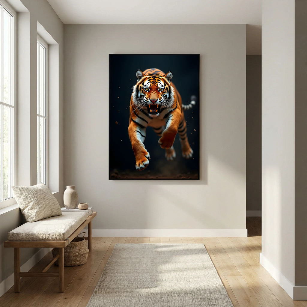 Tiger In Abstract Style Canvas