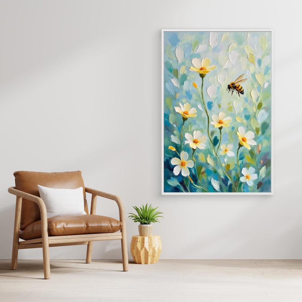 Abstract Bee Art Minimalist Oil Style