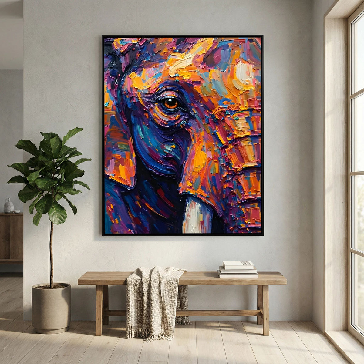 Elephants Eye Oil Style Canvas