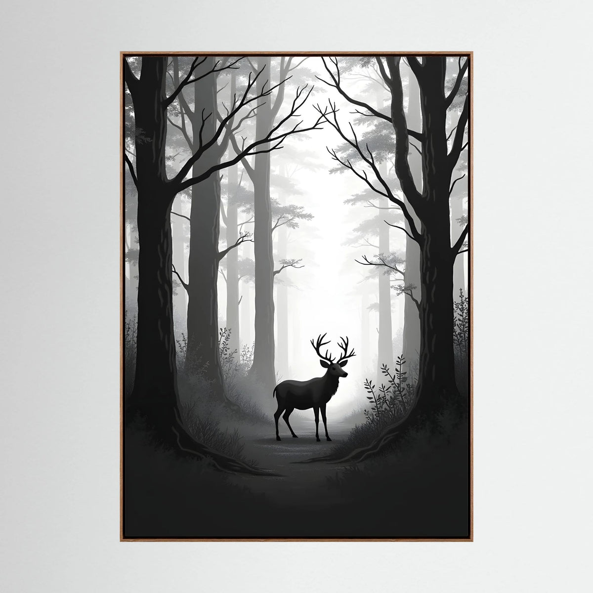 Black & White Lone Stage Canvas Print