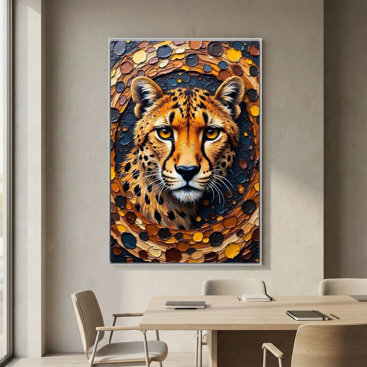 Majestic Cheetah Oil Style Canvas Minimalist Wall Decor