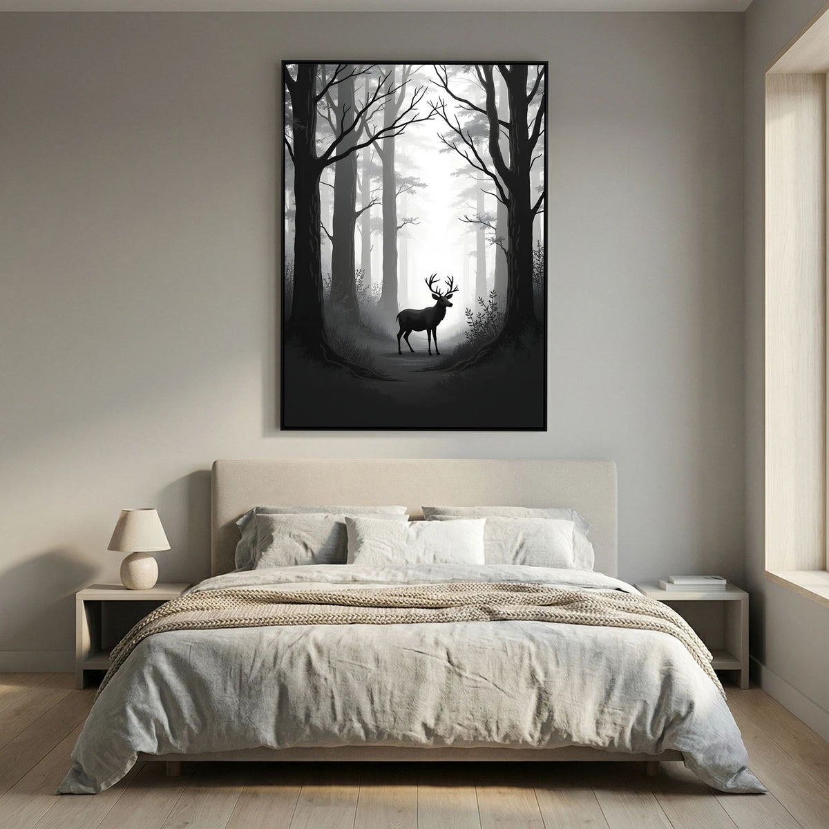 Black & White Lone Stage Canvas Print