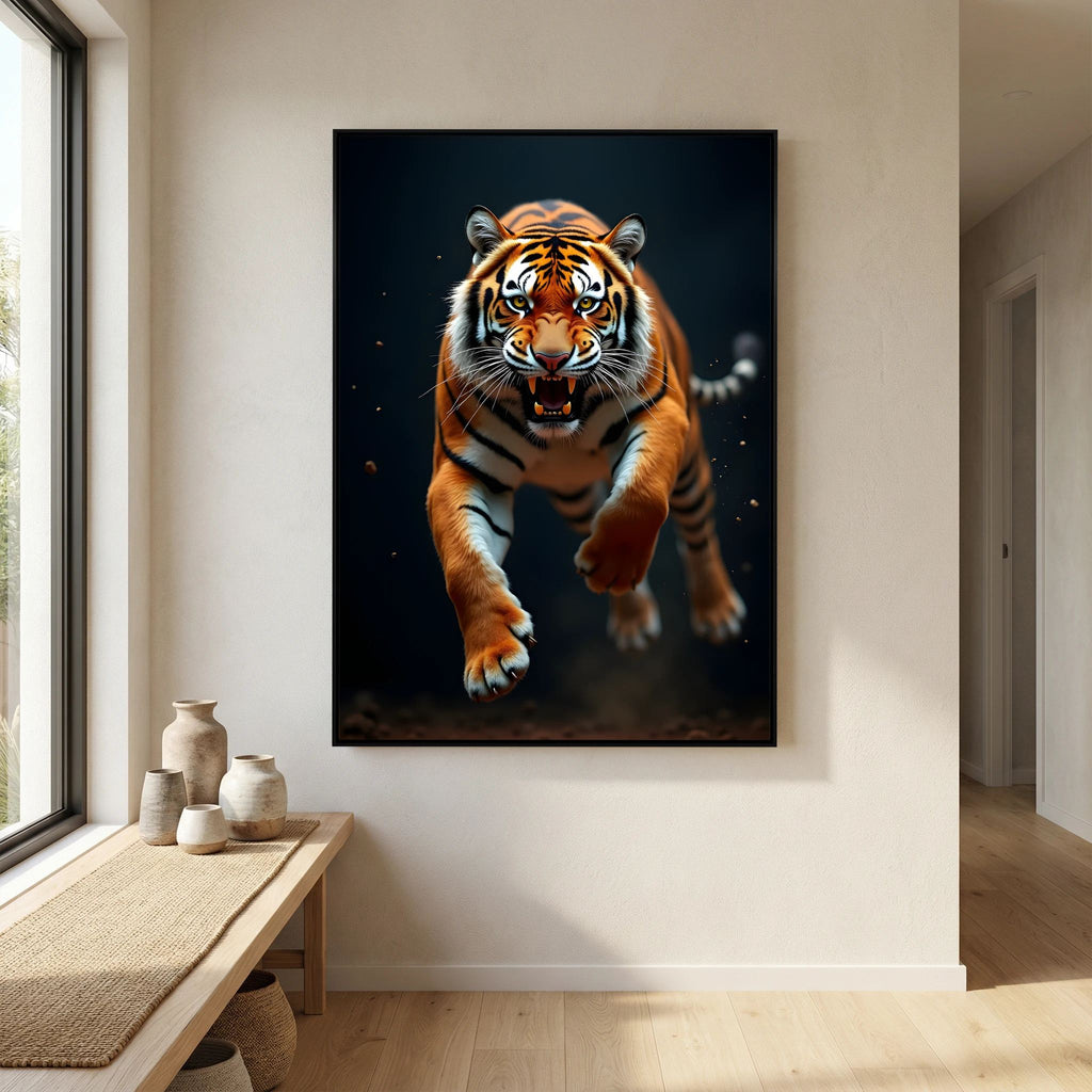 Tiger In Abstract Style Canvas