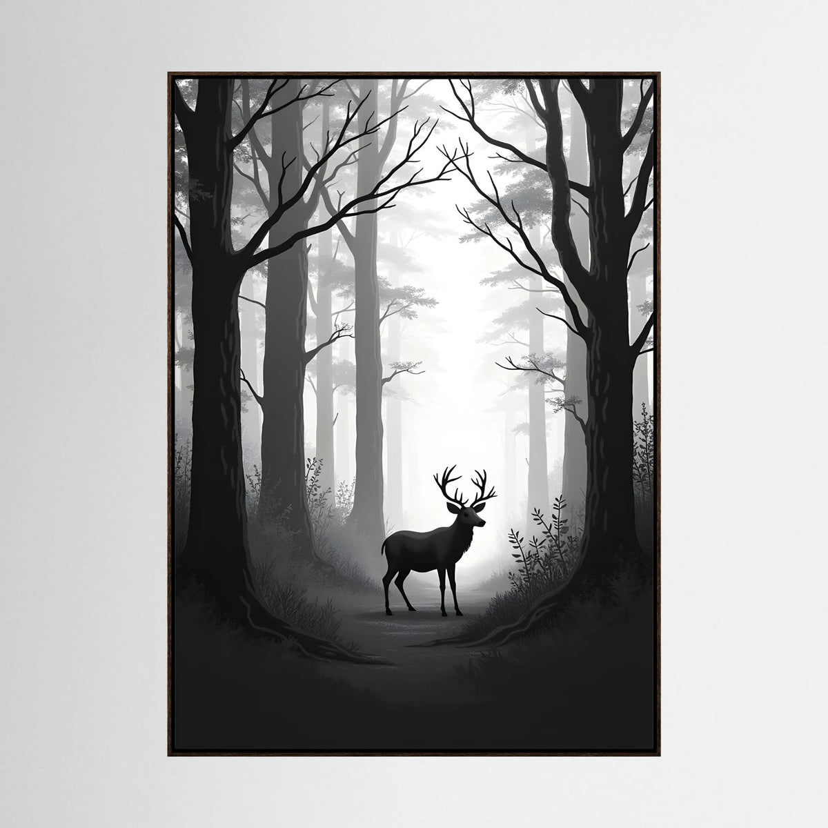 Black & White Lone Stage Canvas Print