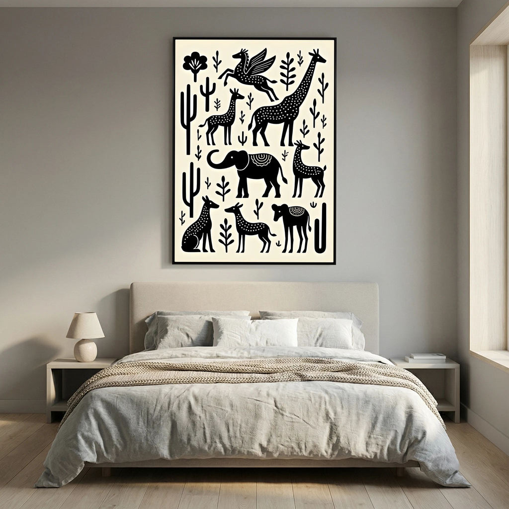 The Planes Black & White Abstract Wall Art