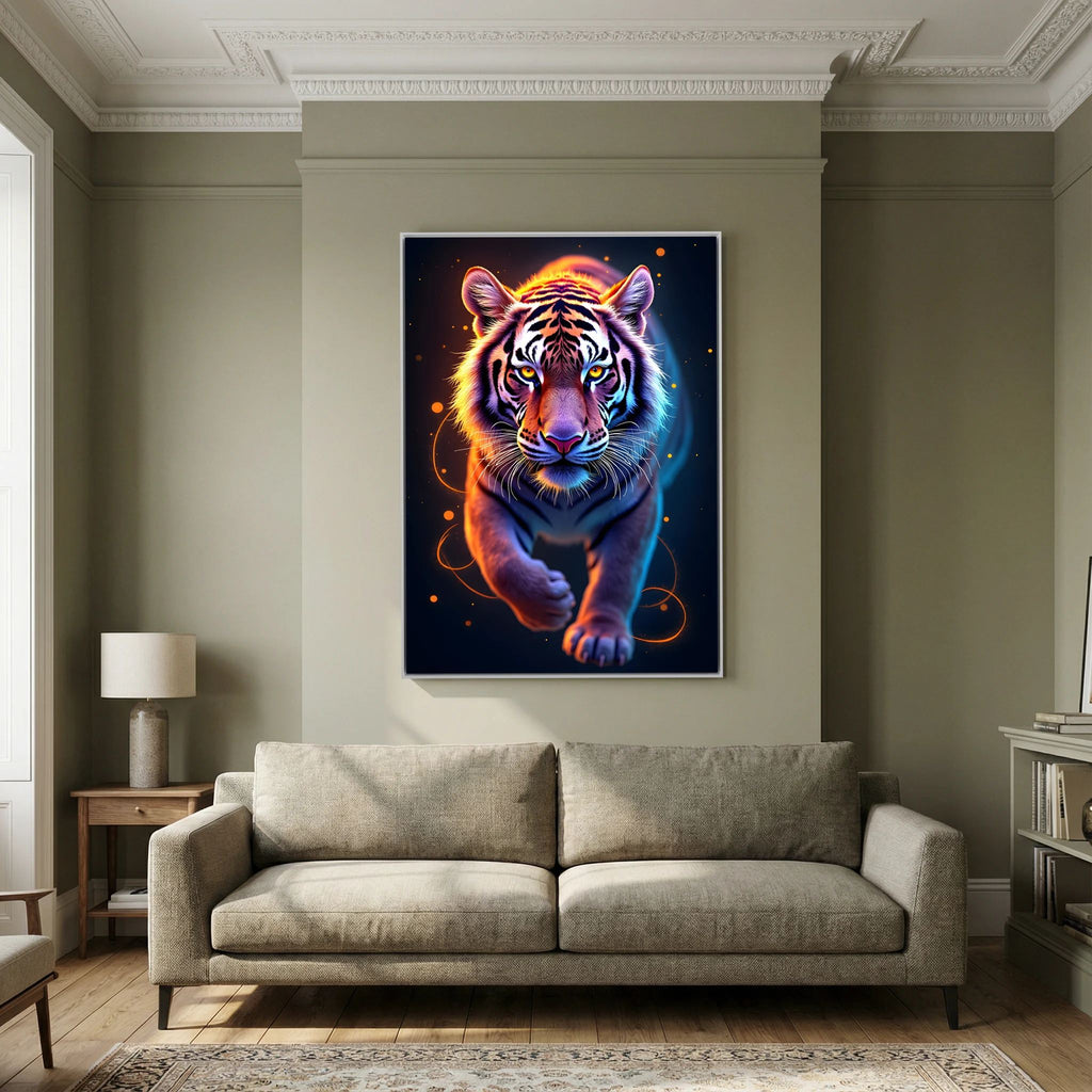 Abstract Tiger Minimalist Canvas Print