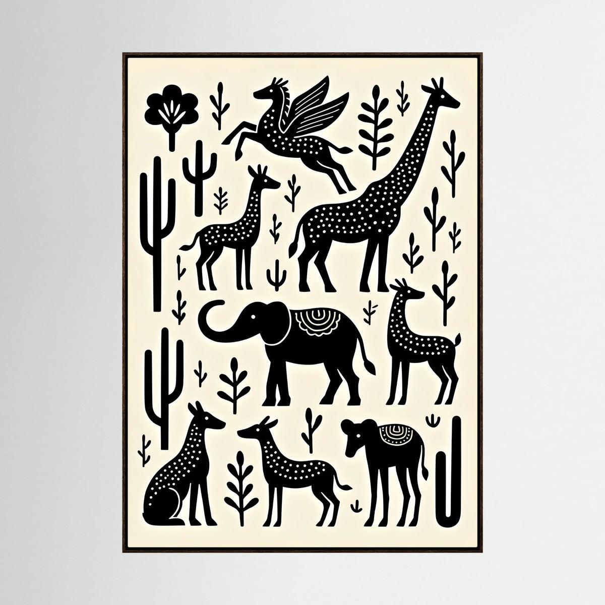 The Planes Black & White Abstract Wall Art