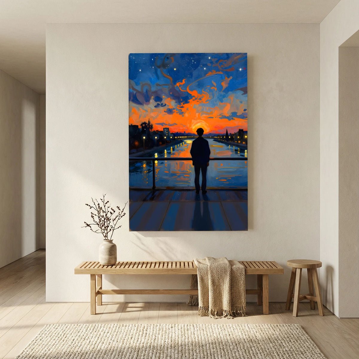 City Lights Canvas Wall Art Minimalist Wall Print