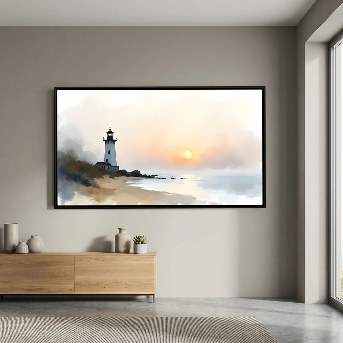 Lighthouse Landscape At Sunset