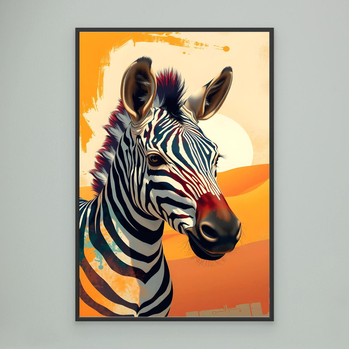 Digital Art Zebra in Desert