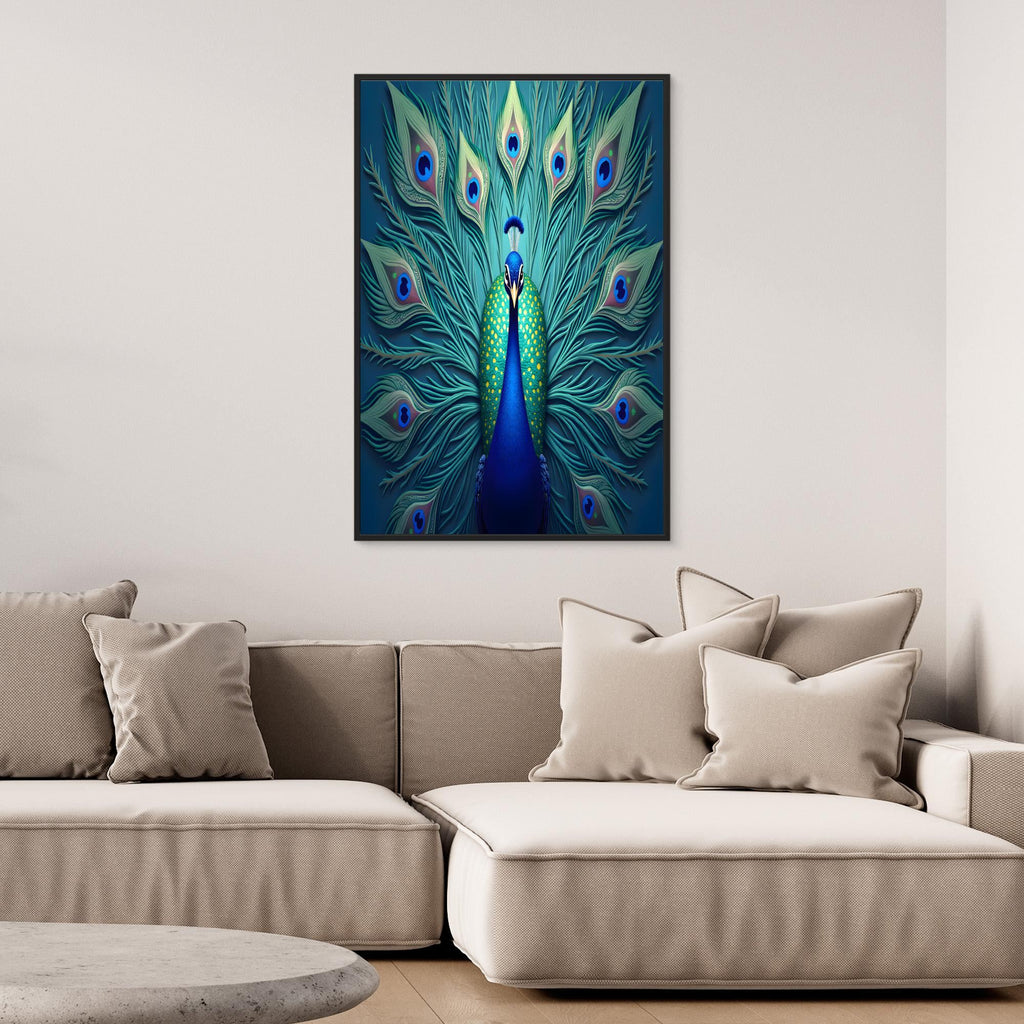 AI Creations Art Deco Style Peacock