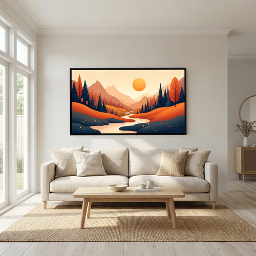 Abstract Autumn Landscape Wall Art