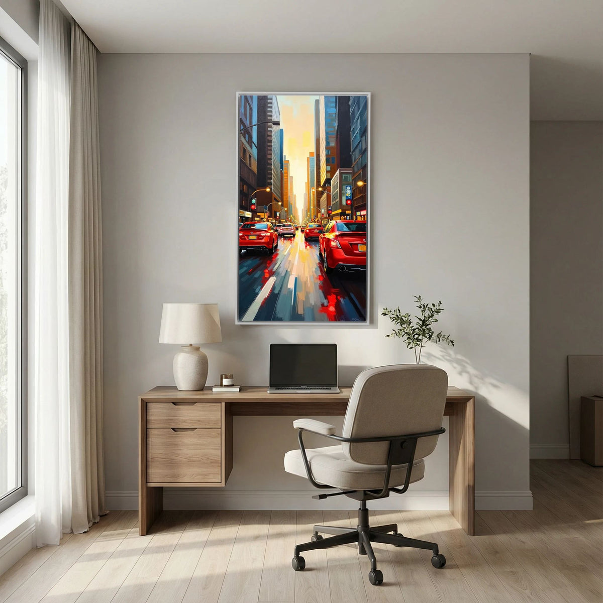 Vibrant Brooklyn Street Scene Canvas Wall Art