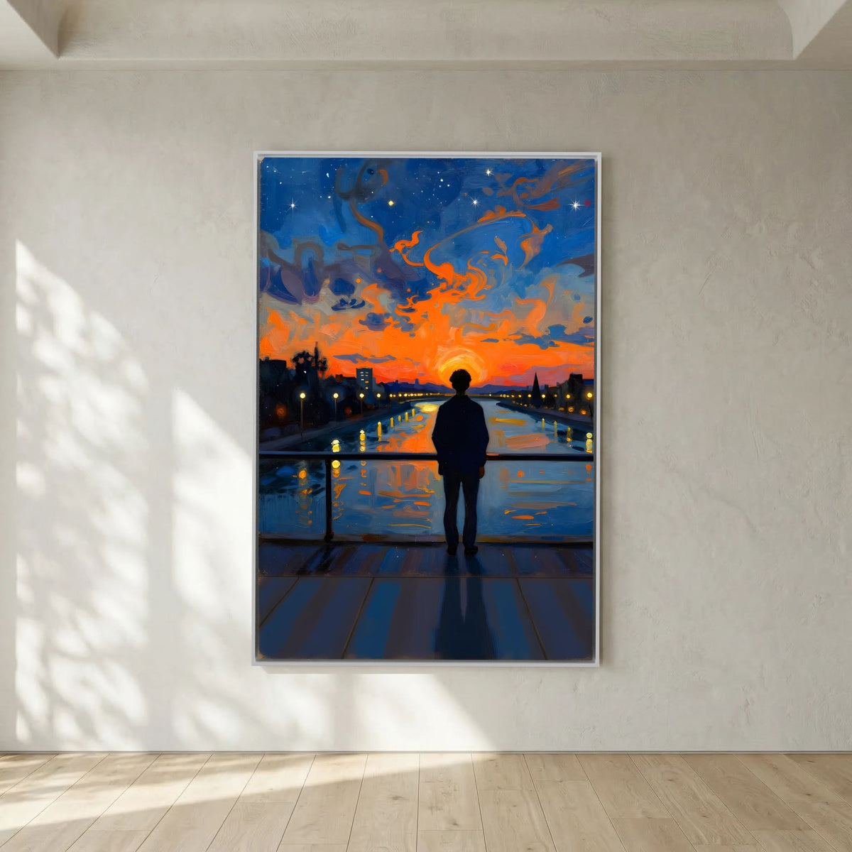 City Lights Canvas Wall Art Minimalist Wall Print