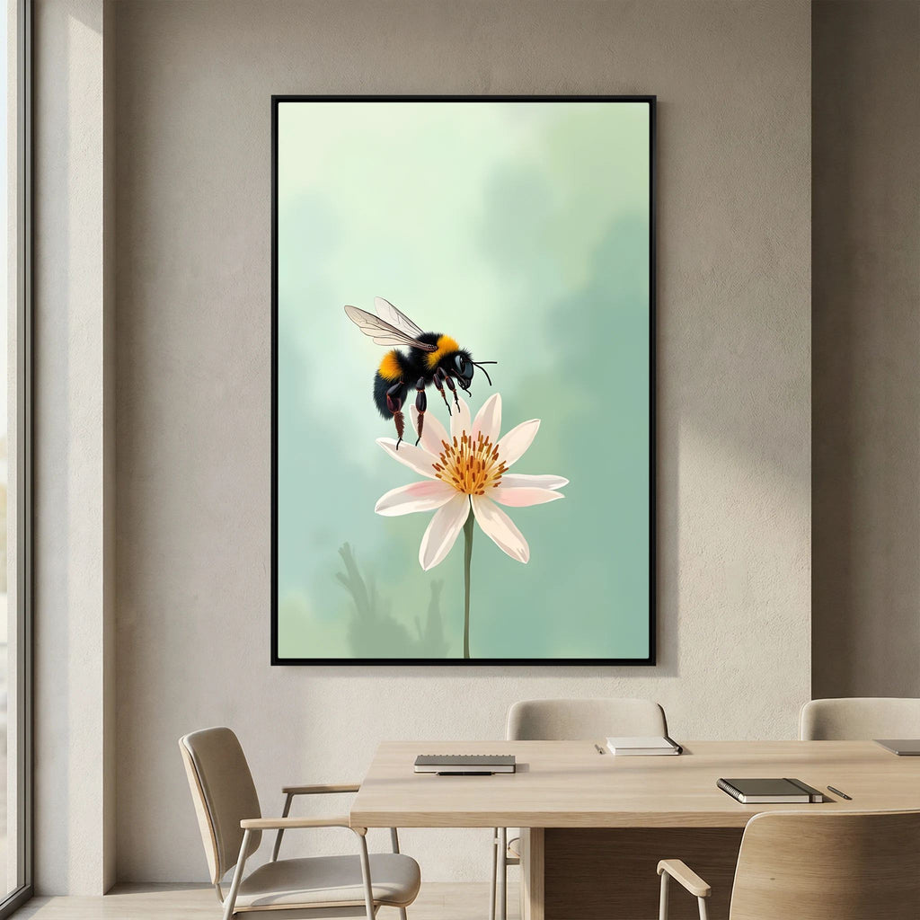 Delicate Bumble Bee Wall Art Minimalist Decor