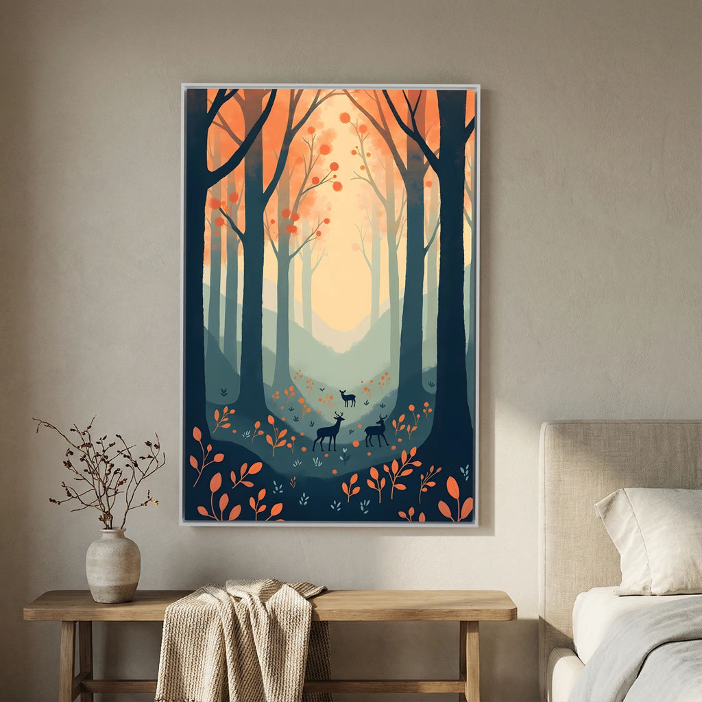 Mysterious Forest Abstract Wall Canvas