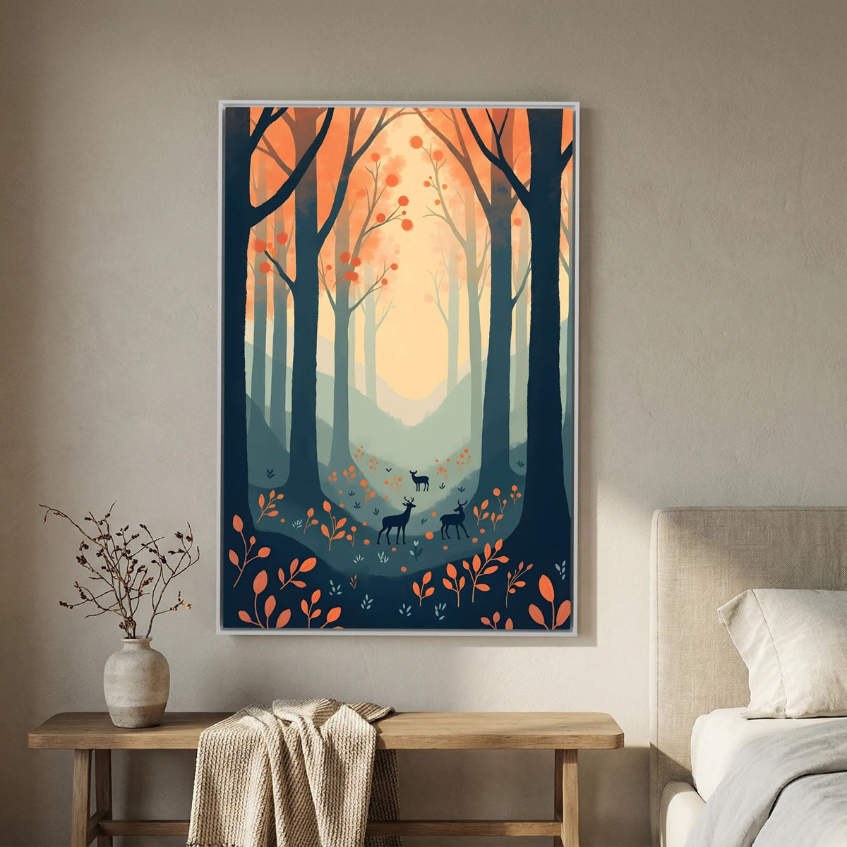 Mysterious Forest Abstract Wall Canvas