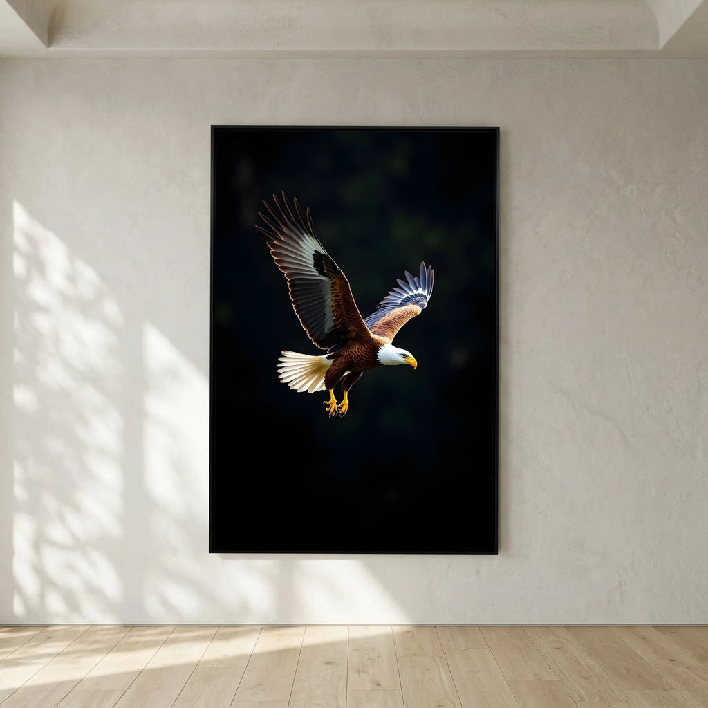 Minimalist Eagle Canvas Wildlife Wall Art