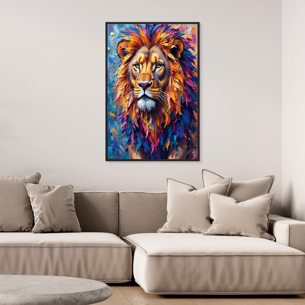 Lions Stare Oil Style