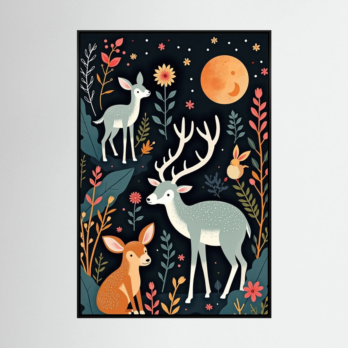 Abstract Deer Canvas